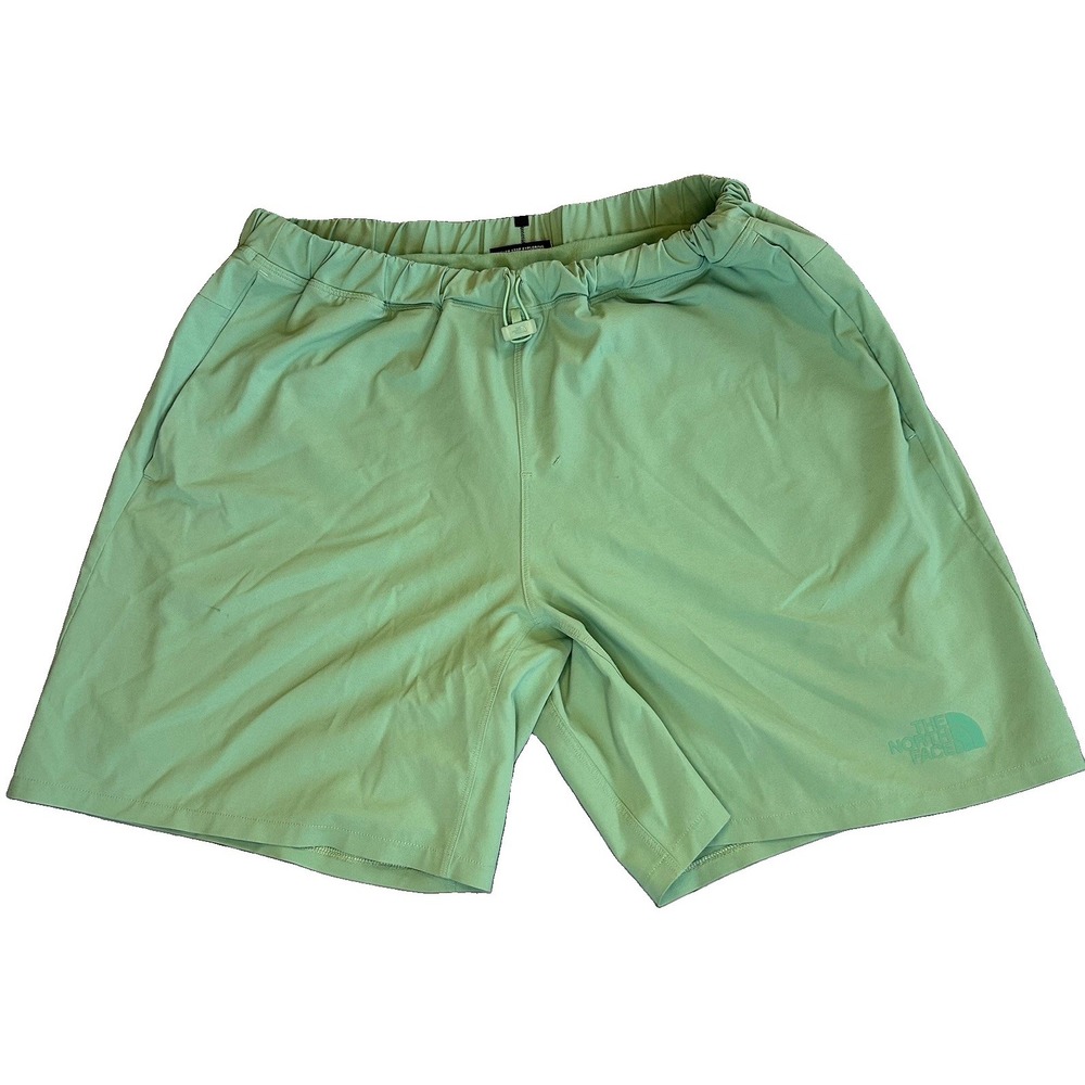 THE NORTH FACE Wasabi Aqua Green Exploration Shorts Mens Large spandex lined